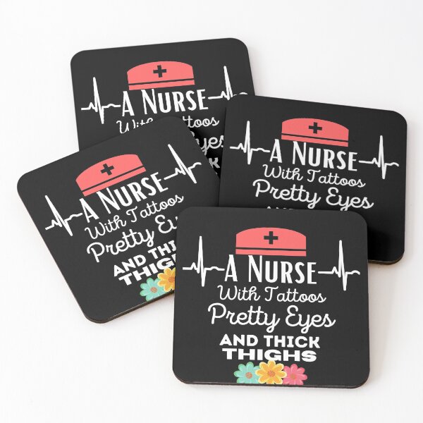 Item preview, Funny Nurse With Tattoos Pretty Eyes and Thick Thighs designed and sold by Gifty-Designs.