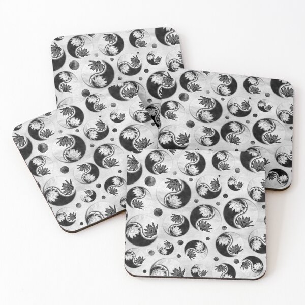 Item preview, Yin Yang - Lotus flowers pattern designed and sold by k9printart.