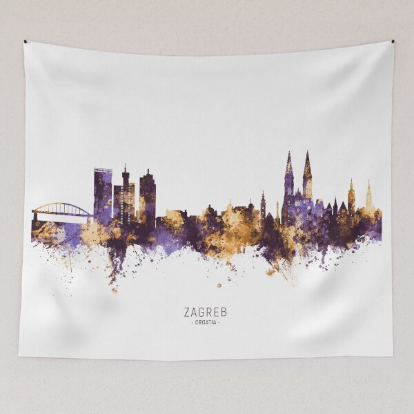 Item preview, Zagreb Croatia Skyline designed and sold by ArtPrints.