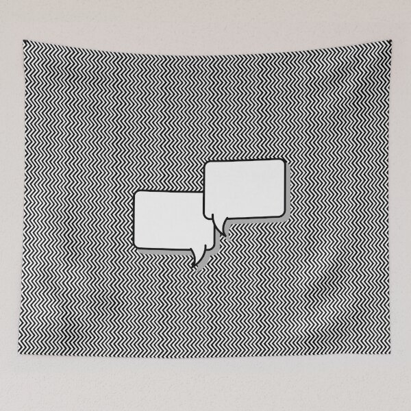 Item preview, Two Chat boxes blank with designed black and white patterns designed and sold by Kvyom.