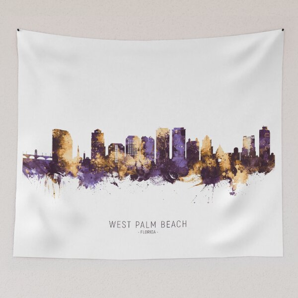 Item preview, West Palm Beach Florida Skyline designed and sold by ArtPrints.