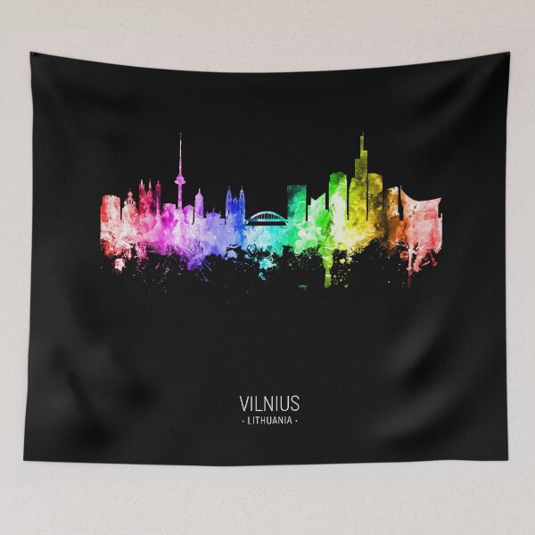 Item preview, Vilnius Lithuania Skyline designed and sold by ArtPrints.
