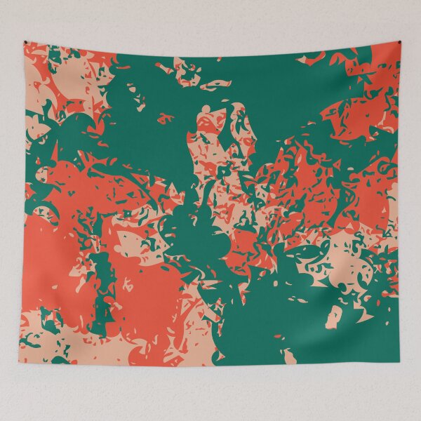 Item preview, Ultramarine Green, Mandarin Red & Peach Nougat designed and sold by Kettukas.