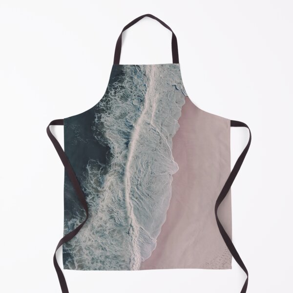 Item preview, Aerial Ocean Beach Print, Pink Sand, Crashing Waves, Dark Blue Sea, Travel Photography designed and sold by Ingrid Beddoes Photography.