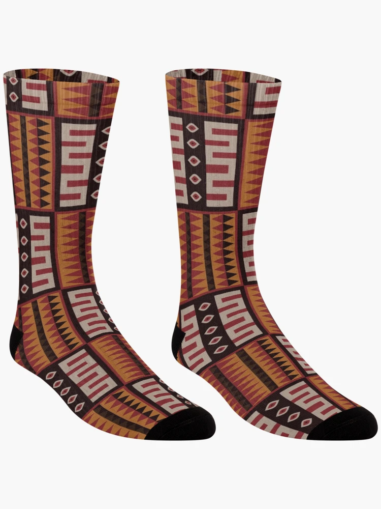Thumbnail 3 of 5, Socks, Vintage Aztec Pattern designed and sold by hellcom.