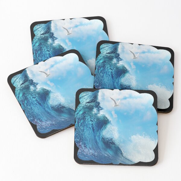 Item preview, Blue ocean waves and the tide Throw Pillow designed and sold by kingdom-designs.