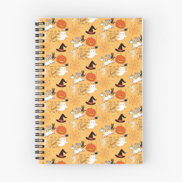 Item preview, Halloween Pumpkin Unicorn and ghosts Pattern designed and sold by Gifty-Designs.