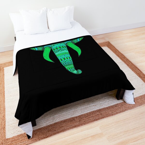 Trendy Spiritual Elephant Mandala - Elephant Tribal Art Comforter