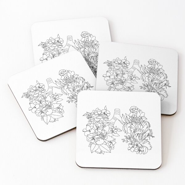 Item preview, Floral Lungs Line Art.  designed and sold by OneLinePrint.