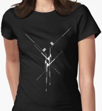 Futuristic Geometric Lines Women's Fitted T-Shirt