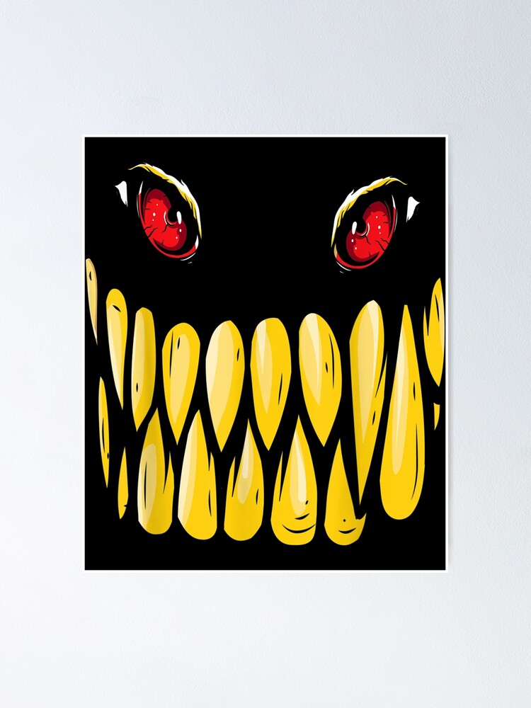 TWEAR TEEs Scary Monster Face Halloween Costume Creepy Eye | Poster