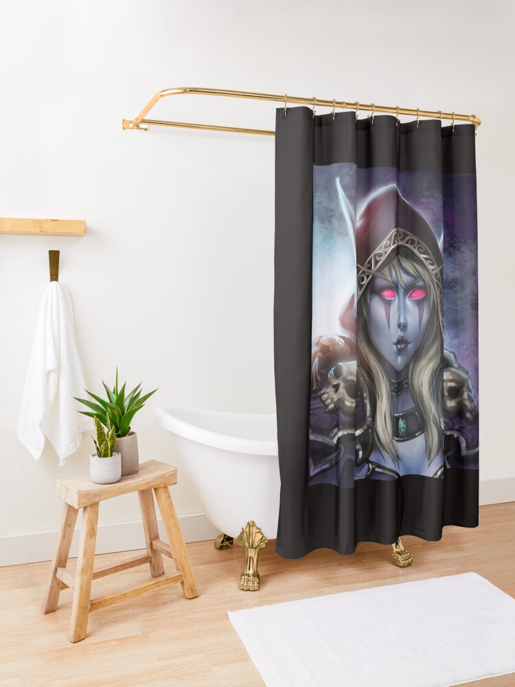 Alternate view of Lady Sylvanas Windrunner Shower Curtain