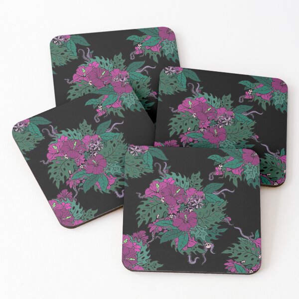 Item preview, Skull, hawaii, pattern, hawaii shirt, hibiscus, flower, blossom, skull designed and sold by atelier-vladi.