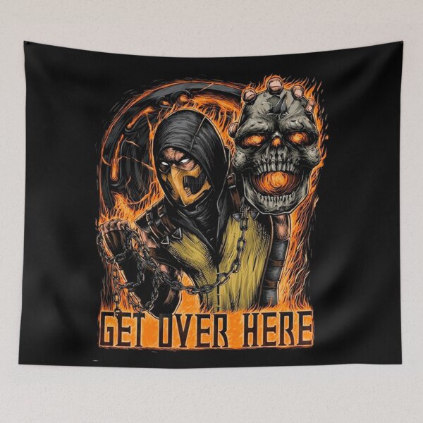 Item preview, Mortal Kombat Scorpion Get Over Here designed and sold by Shinobi23.
