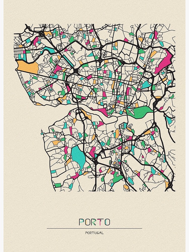Premium Vector  Porto map district of portugal vector illustration