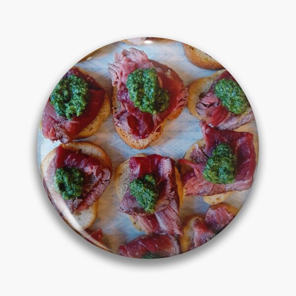 Item preview, Roast beef crostini with pesto sauce designed and sold by PhotoCDesign.