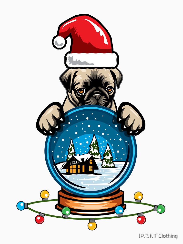 pug snow globe