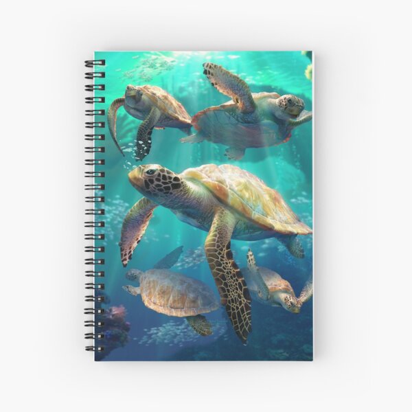Sea Turtle Color Changing Glitter Notebook Handmade Notebook Glitter Notebook Epoxy Notebook Holographic Turtle Ocean Notebook Cover