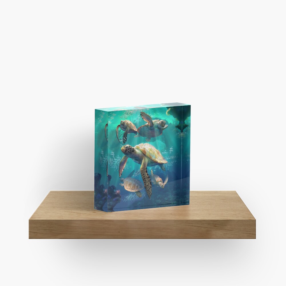 Sea Turtles Acrylic Block
