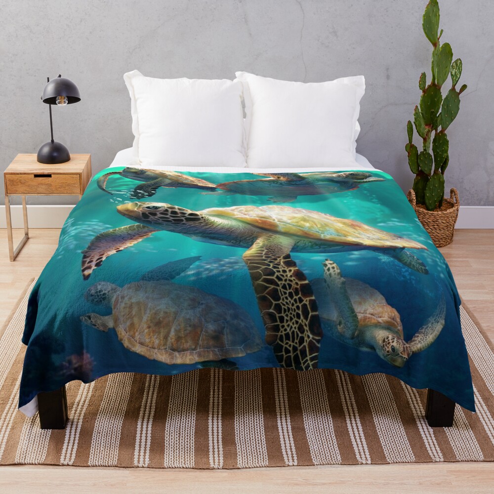 Sea Turtles Throw Blanket