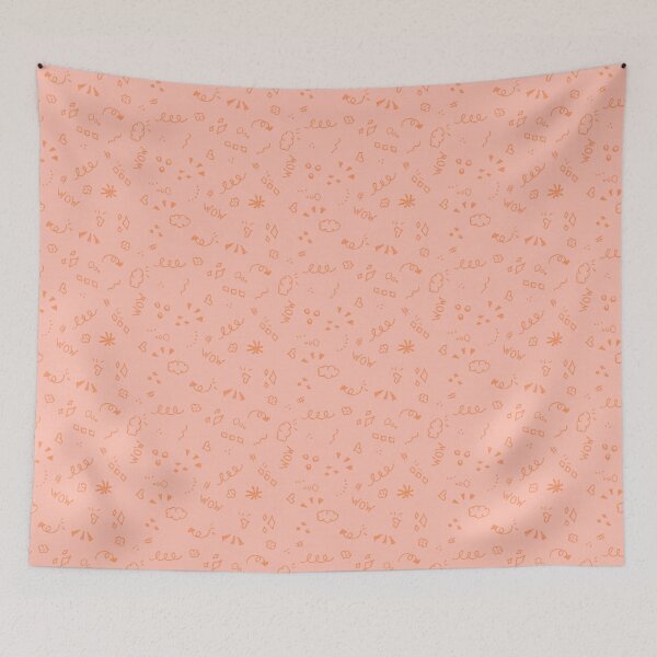 Item preview, Orange Simple Scribbles Pattern designed and sold by everything4eva.