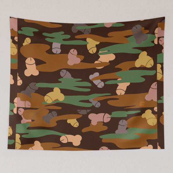 Item preview, CAMOUFLAGE FUNNY PENIS COCKS PATTERN designed and sold by aydapadi.