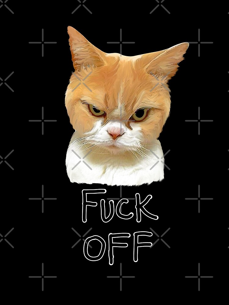 Angry Cat Say NO Pixel Art' Mouse Pad