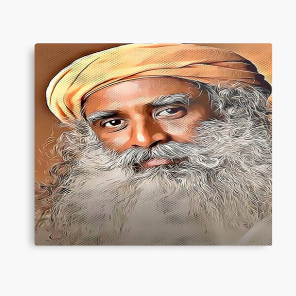 Isha Yoga Founder Sadhguru Metal Print for Sale by bathiv6