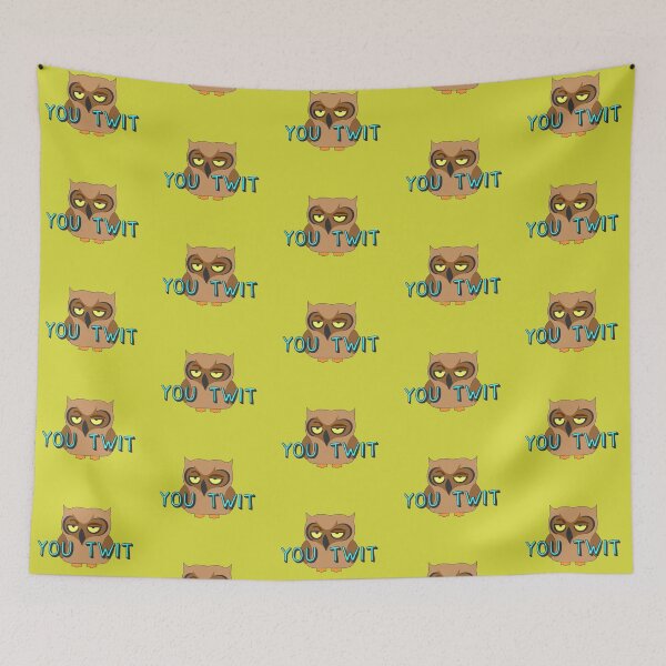 Item preview, You Twit Grumpy Owl Cartoon Funny designed and sold by WibbleDesign.