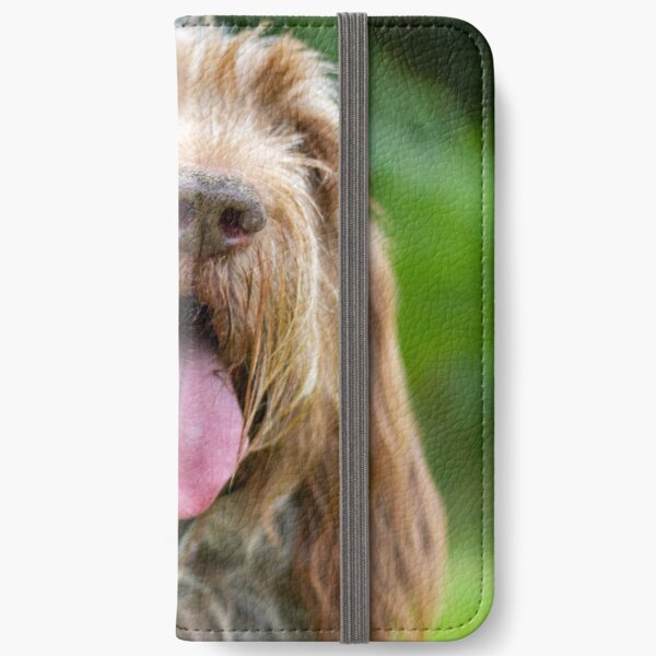 Happy Panting Spinone iPhone Wallet