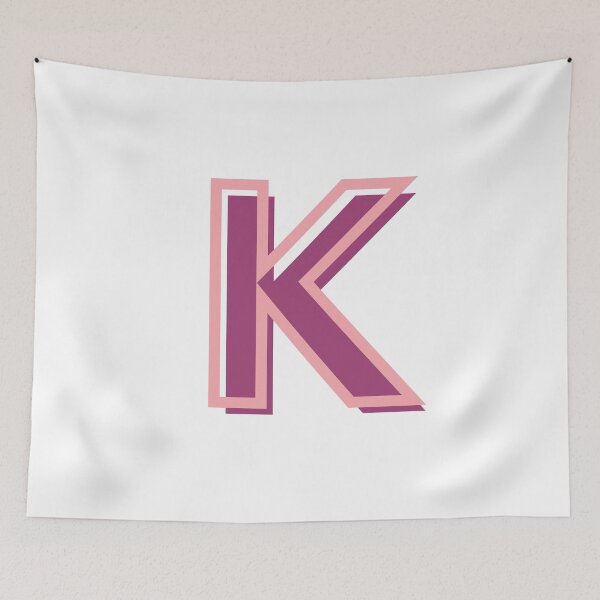 Item preview, pink and purple K letter designed and sold by charlyjovic.