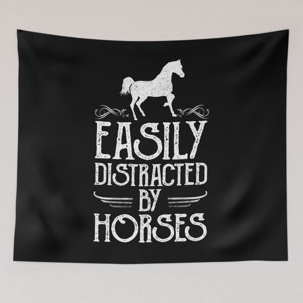 Item preview, Easily Distracted By Horses Funny Horse Riding Women Farm designed and sold by BruceFaulkner.