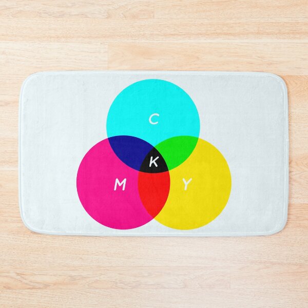 Item preview, CMYK color circles merging with text designed and sold by holdmypixels.