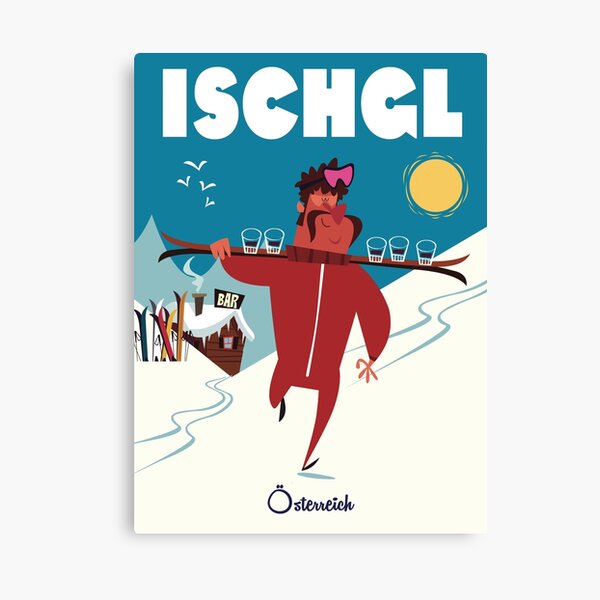 Ischgl poster Canvas Print