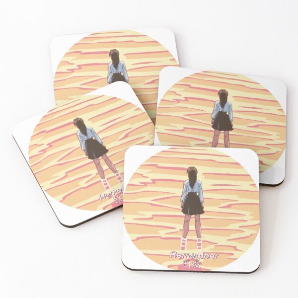 Item preview,  Aesthetic anime scene with sunset beach and dreamy mood laptop sticker designed and sold by Vapid  Rose.