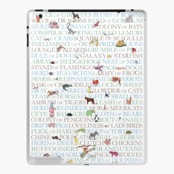 Animal Collective Nouns iPad Skin
