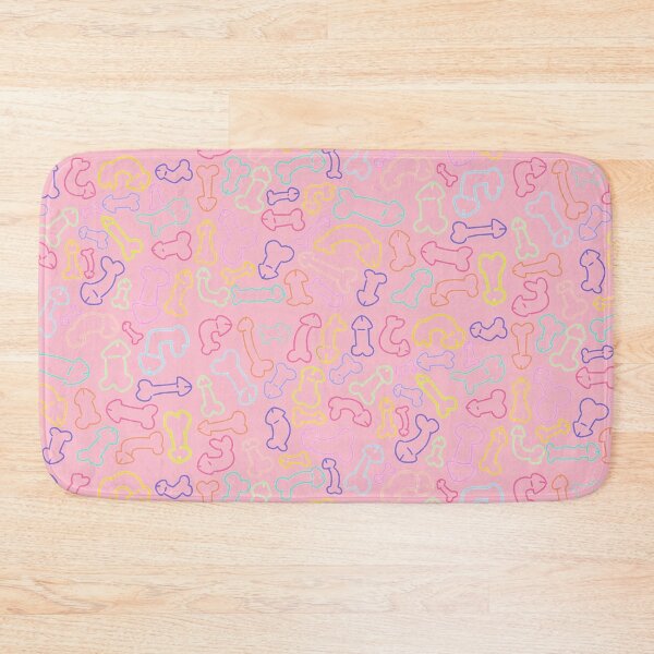Item preview, PASTEL PENIS PATTERN MASK LIGHT PINK designed and sold by aydapadi.