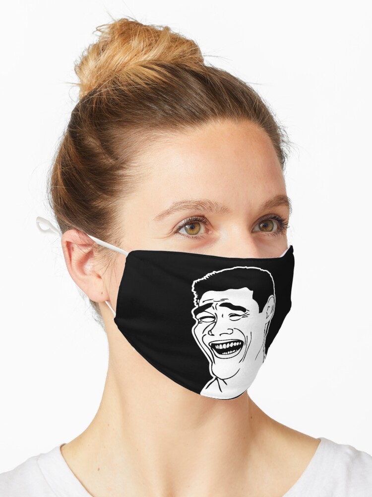 Mascarilla Cara De Rabia De Yao Ming De Stevelord Redbubble