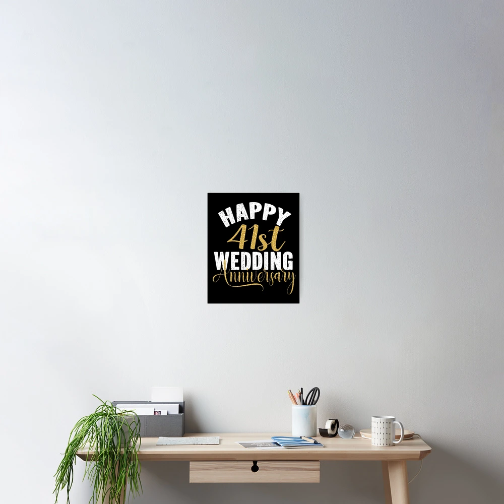 Happy 41st Wedding Anniversary Matching Gift For Couples