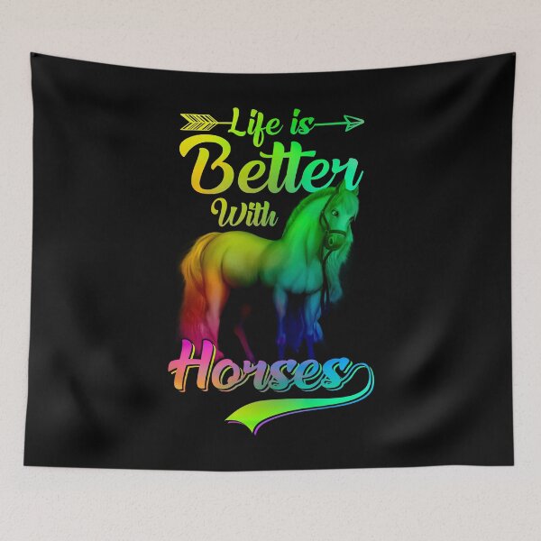 Item preview, Cute Life Is Better With Horses Women Girls Horseback Riding designed and sold by BruceFaulkner.