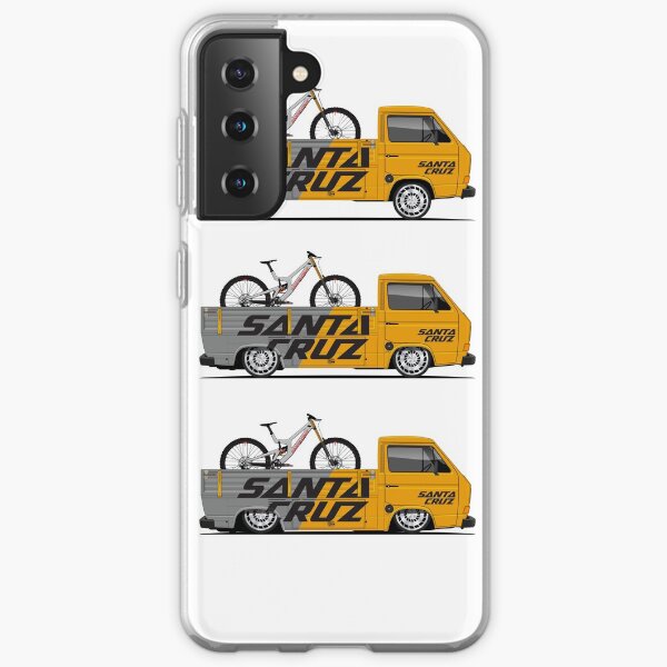 Volkswagen pick up transporte un vélo de montagne de descente Coque souple Samsung Galaxy