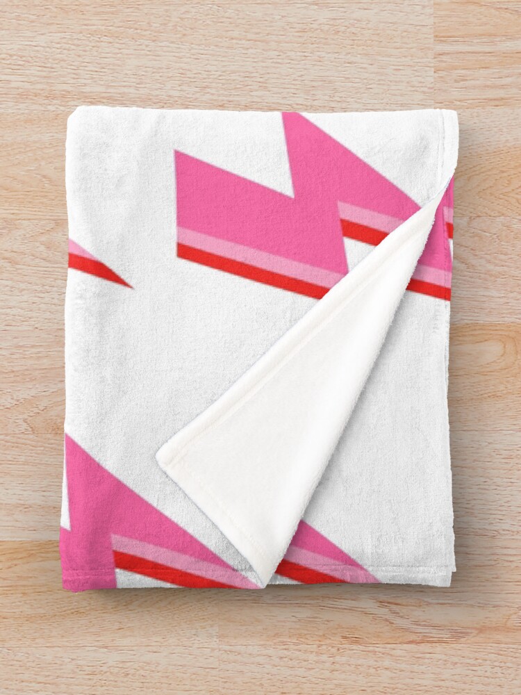 Alternate view of Pink and Red Striped Lightning Strike Throw Blanket