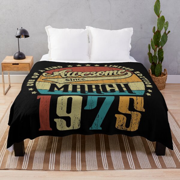 Item preview, Vintage March 1975 One Of A Kind Awesome Since March 1975 46th Birthday Gift 46 Years Old designed and sold by Takatv.