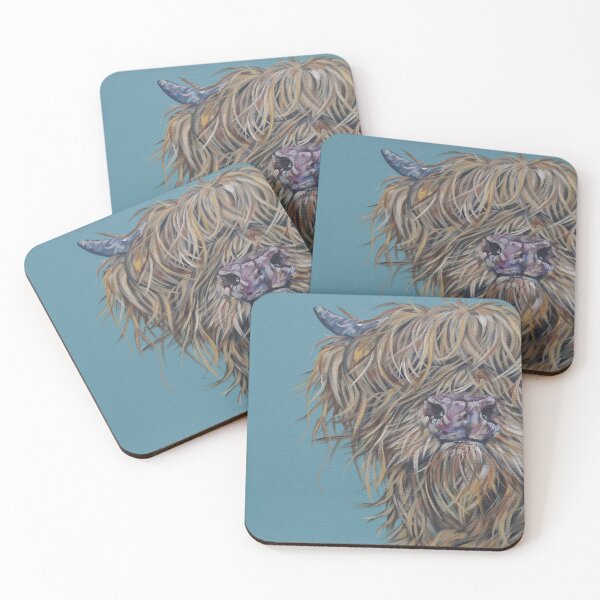 Item preview, Chummy McGummy. Highland hairy cow, Heilan Scottish coo art by award-winning UK artist Sam Fenner designed and sold by SamFennerArt.
