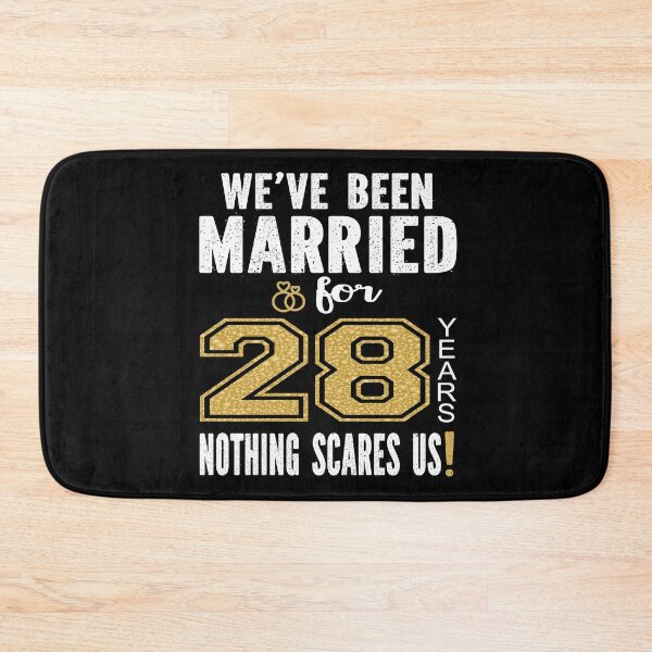 Item preview, We've Been Married For 28 Years Nothing Scares Us Couples graphic designed and sold by Grabitees.