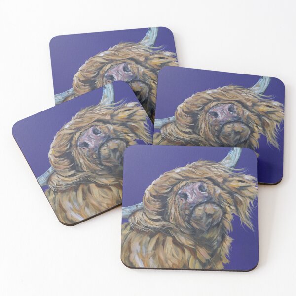 Item preview, Moos Like Jagger. Highland hairy cow, Heilan Scottish coo art by award-winning UK artist Sam Fenner designed and sold by SamFennerArt.
