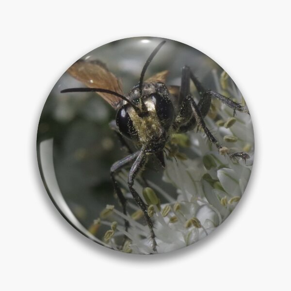 Item preview, Wasp on onion flower designed and sold by BigAndRed.