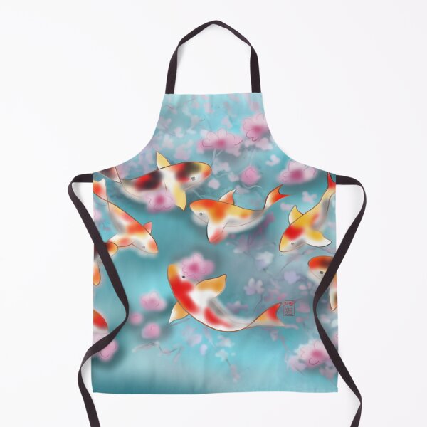 Item preview, Sakura and koi carp in aqua pond designed and sold by CuisineCat.