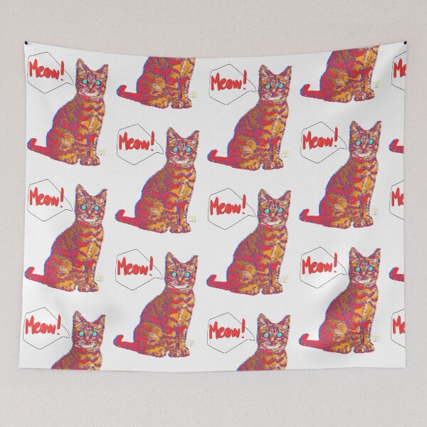 Item preview, Cat Meow! (Red) - 2020 designed and sold by Sue Flask.