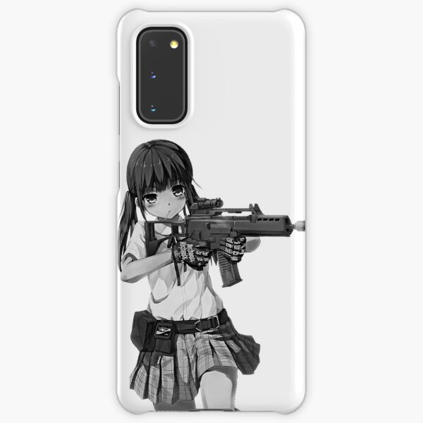 Sweet anime girl with a gun. Real anime princess with Heckler & Koch G36 assault rifle. | Manga, chibi. Samsung Galaxy Snap Case